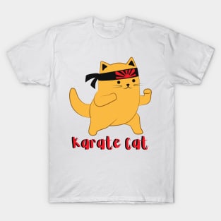 KARATE CAT/ Cute Funny Kitty Cat T-Shirt